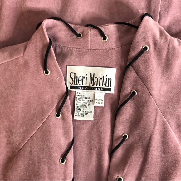 Vintage Lilac Blazer with Lace Up Trim BOGO ANY OFFER - Picture 5 of 7